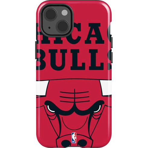 NBA Chicago Bulls Large Logo iPhone 15 Impact Case